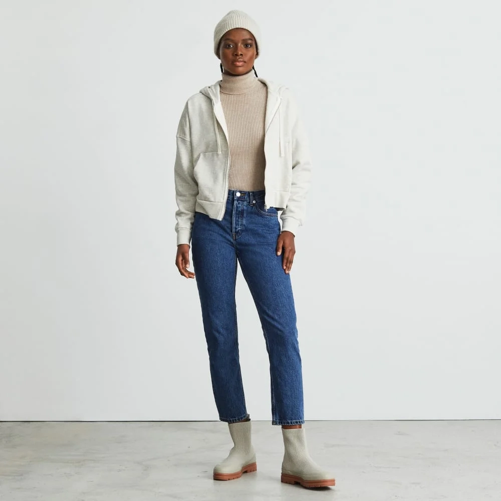 The Track Organic Cotton Hoodie | Light Heather Grey (2)