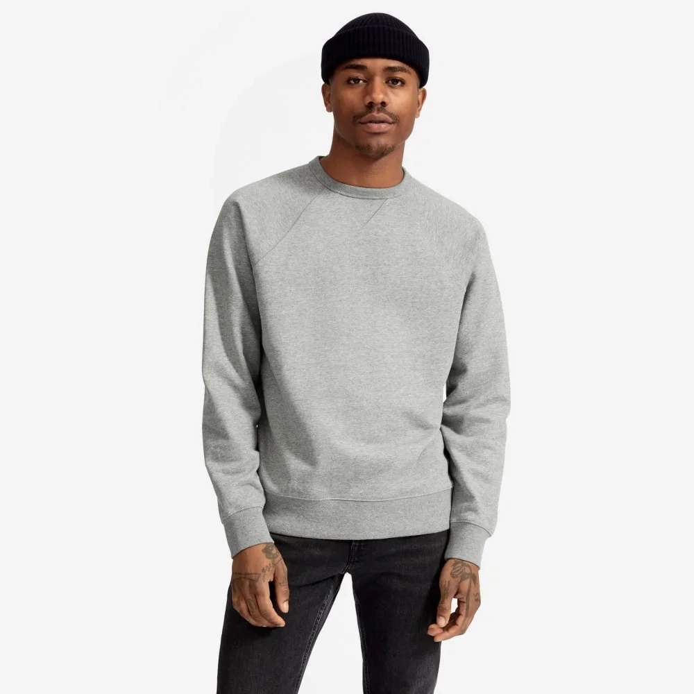 The Unisex French Terry Crew |  Heathered Grey (2)