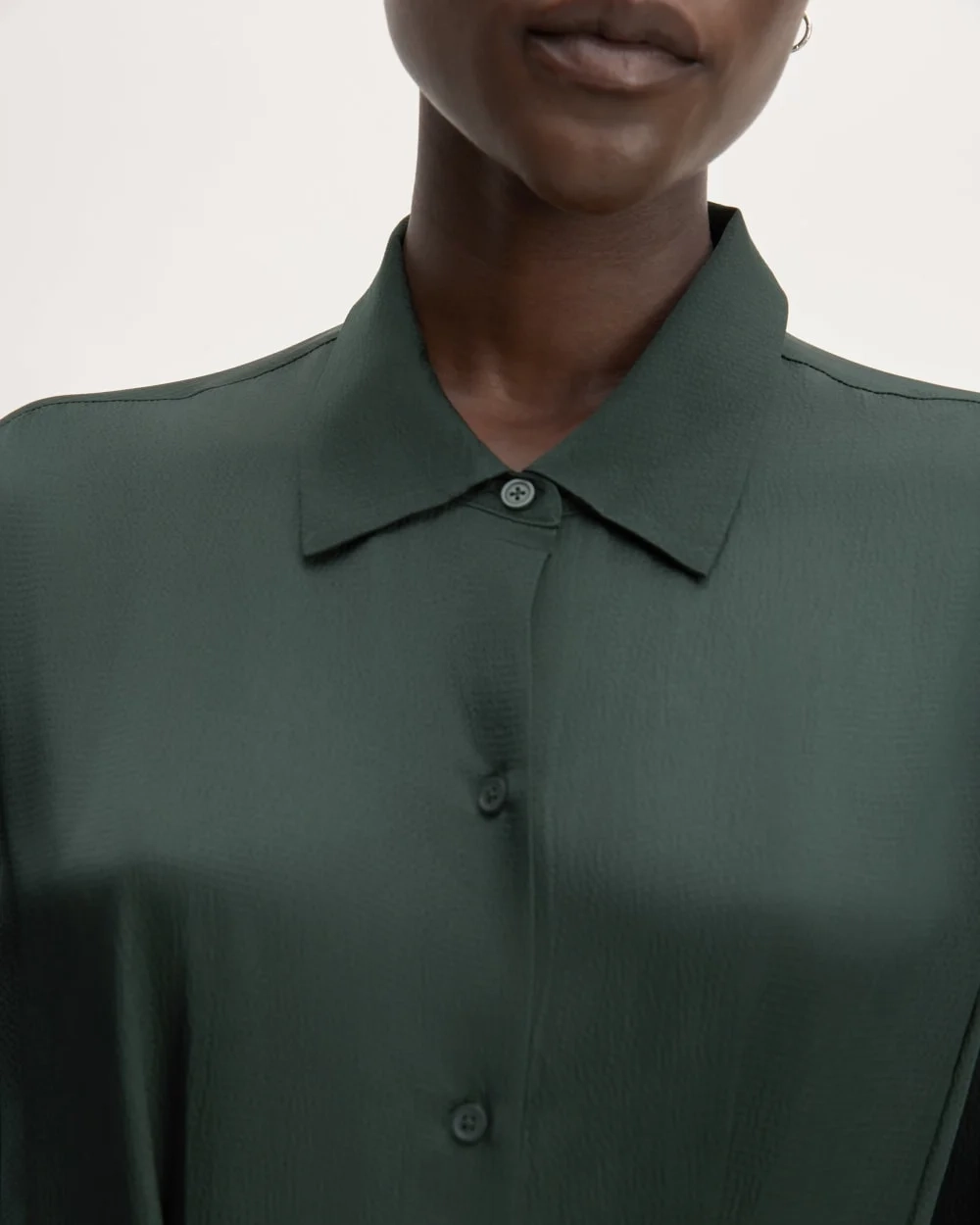 The Hammered Satin Shirt Dress | Scarab (2)