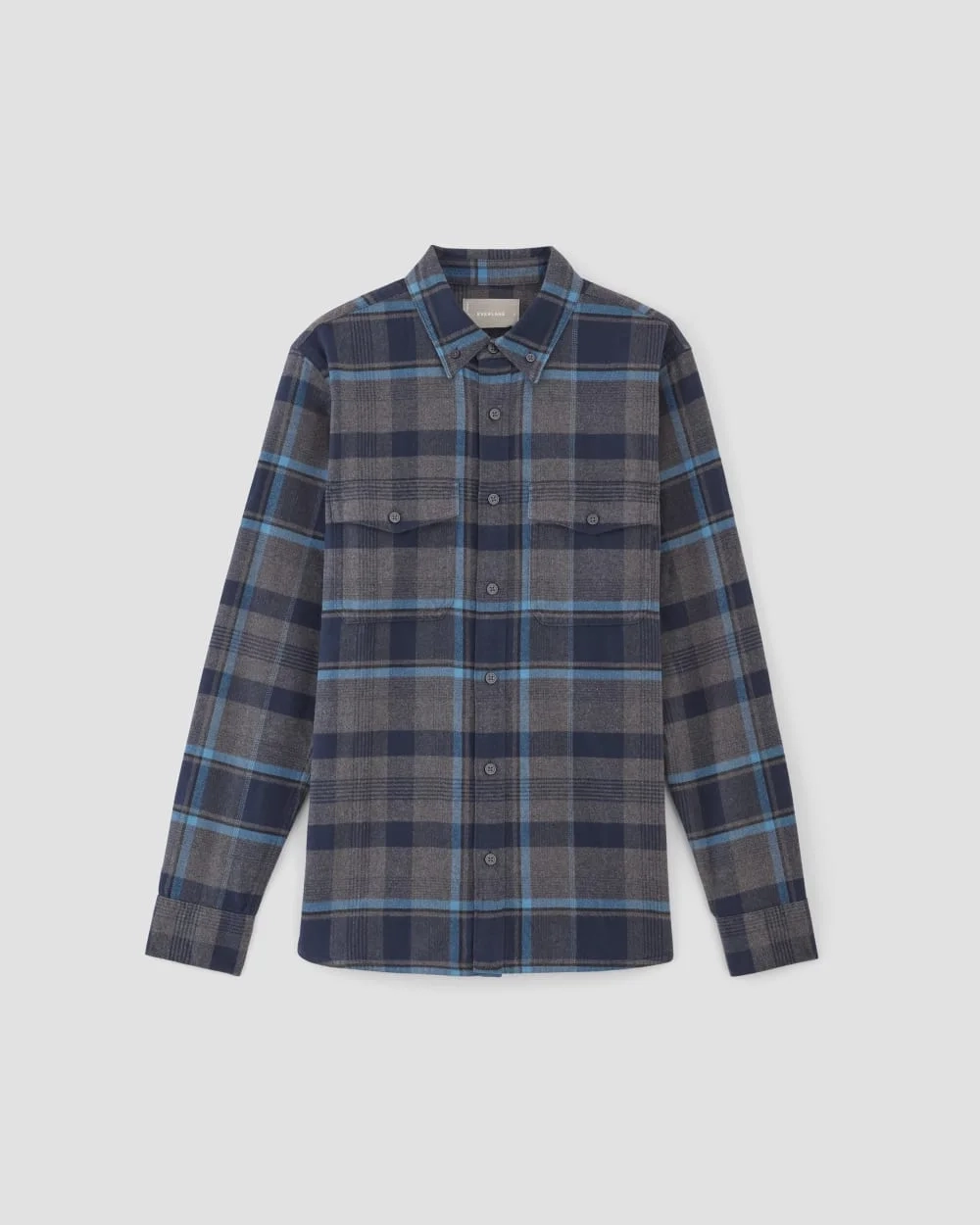 The Brushed Flannel Shirt | Heritage Blue / Black / Navy / Heather Charcoal (2)