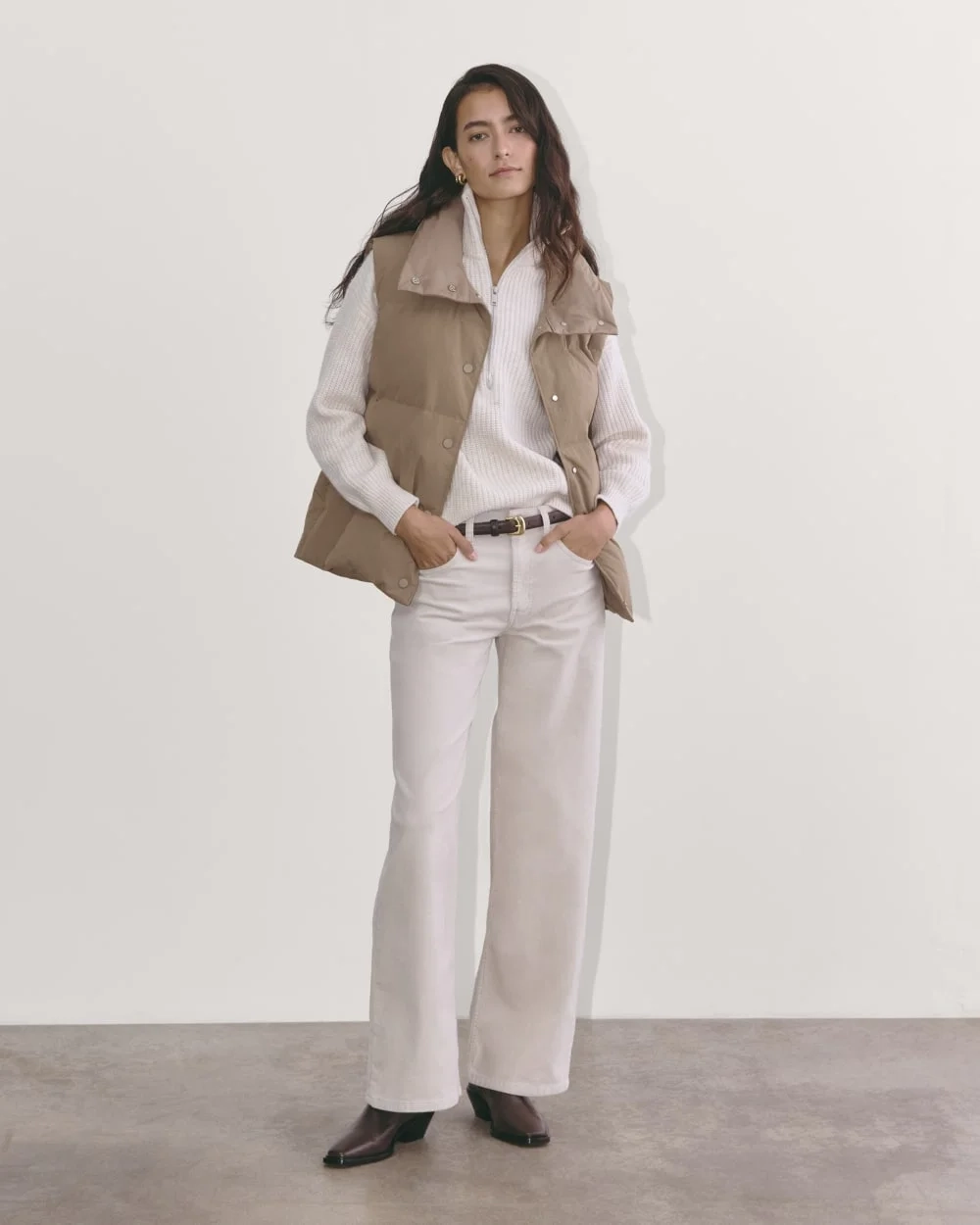 The Puffer Vest | Taupe Grey (3)