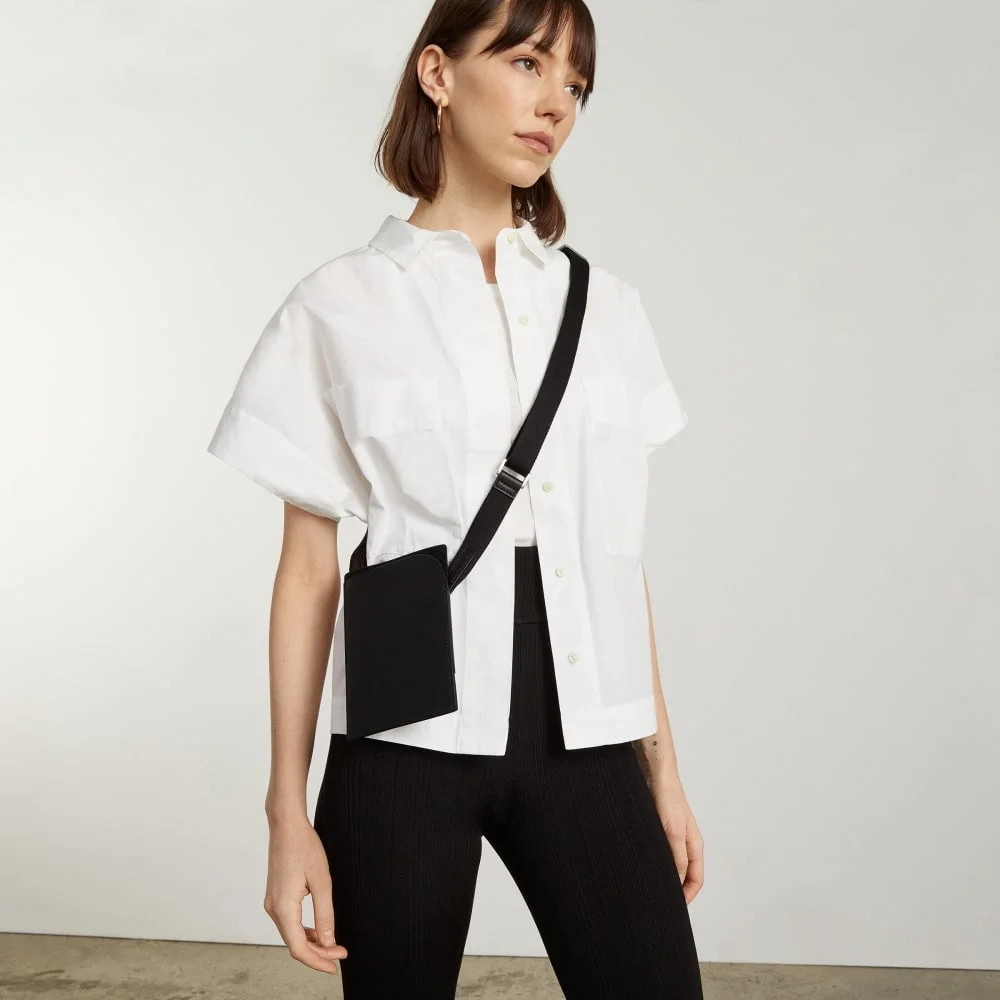 The Cactus Leather Mini Sling Bag | Black (4)