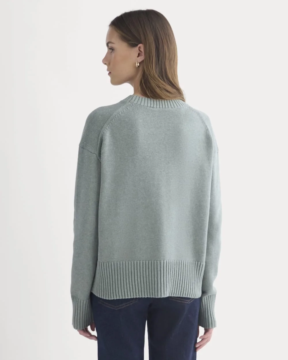 The Boxy Sweater in Everyday Cotton | Heathered Lilypad (2)