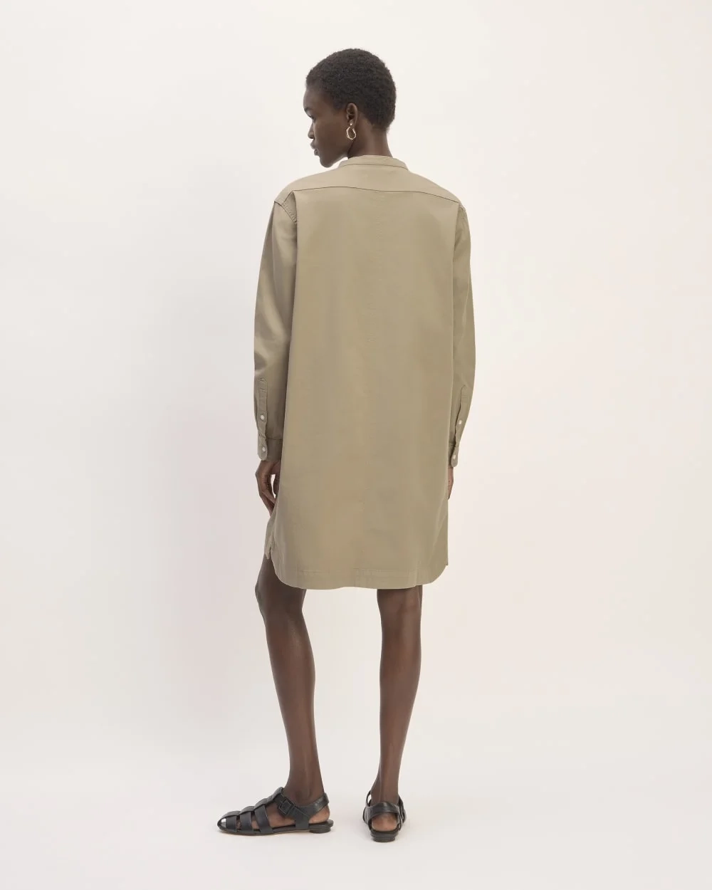 The Long-Sleeve Utility Mini Dress | Trench Coat Khaki (2)
