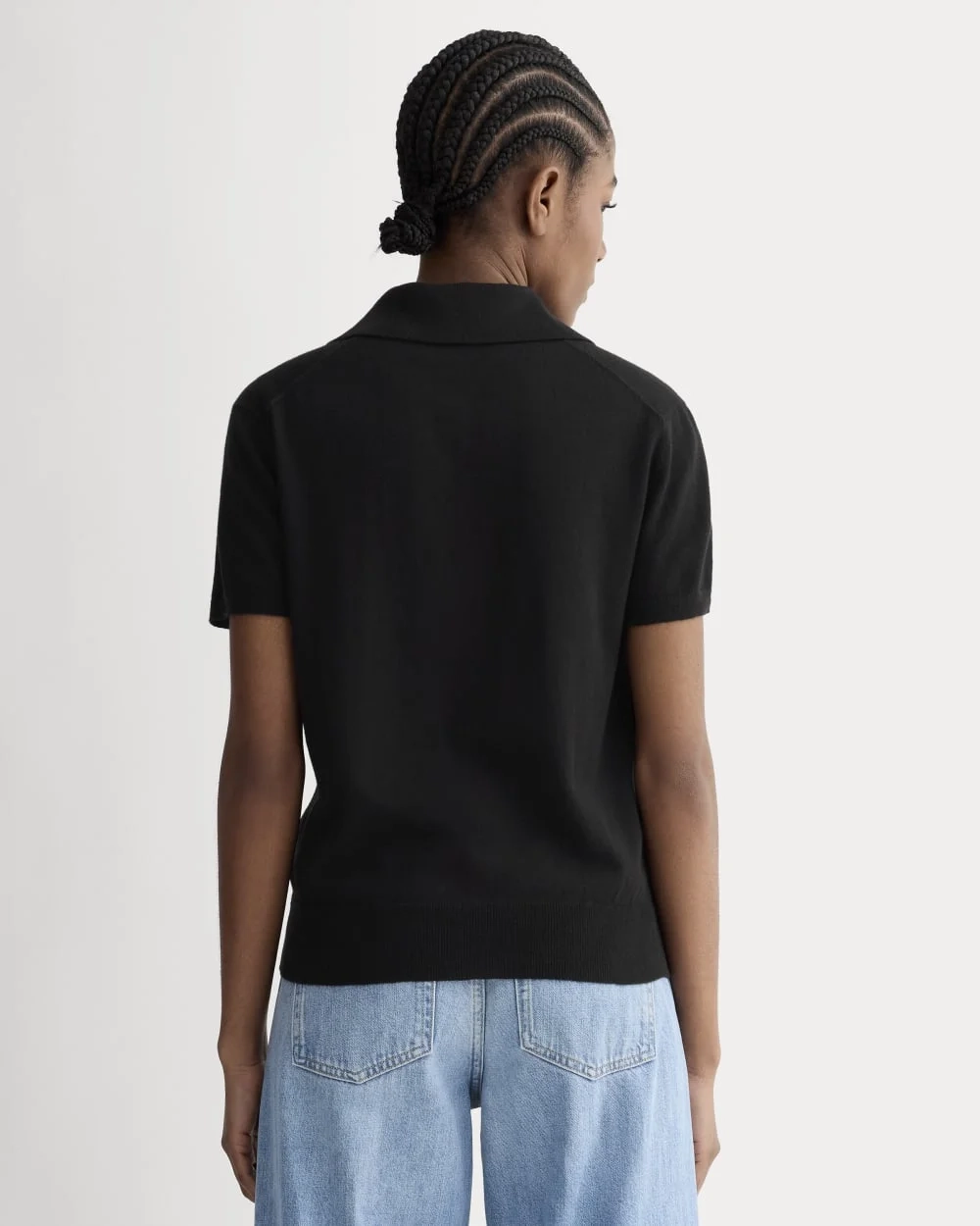 The Polo in Cotton Cashmere | Black (2)