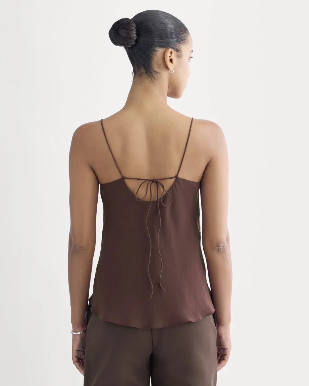 The Tie Back Cami in Washable Silk | Deep Plum (3)