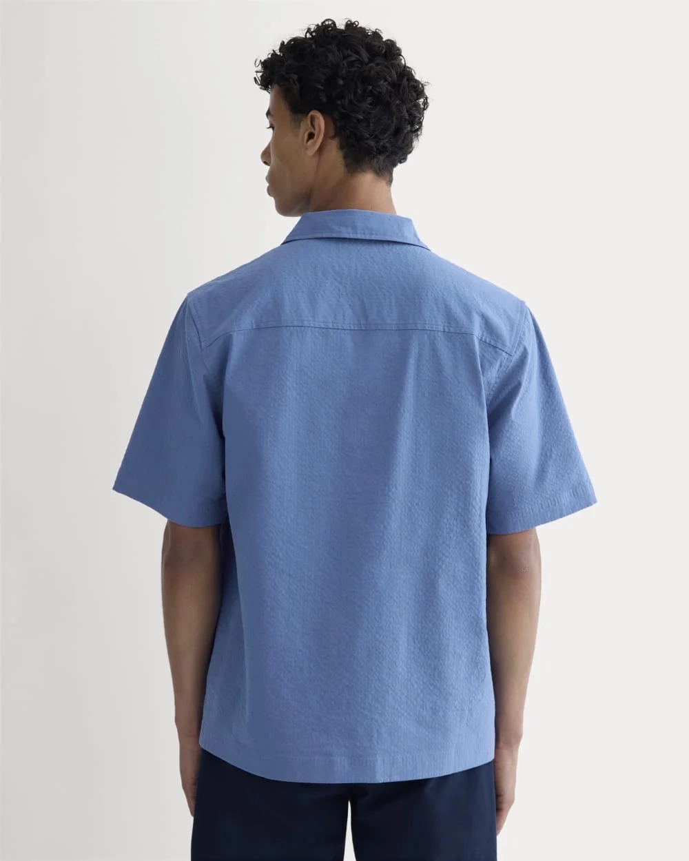 The Seersucker Resort Shirt | Soft Cobalt (2)