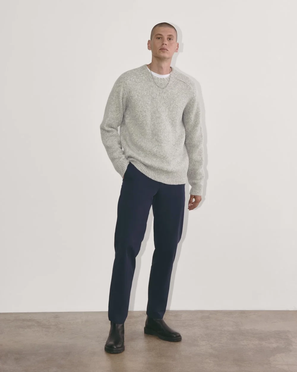 The Cloud Crewneck Sweater | Heather Grey (3)