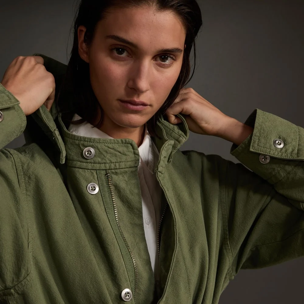 The Canvas Organic Cotton Parka | Forest Green (4)