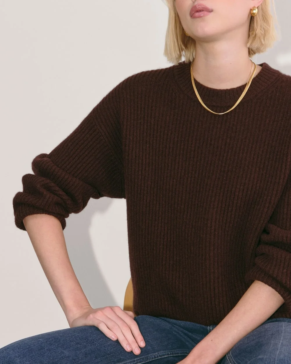 The Cocoon Crew in Wool Cashmere | Americano (4)