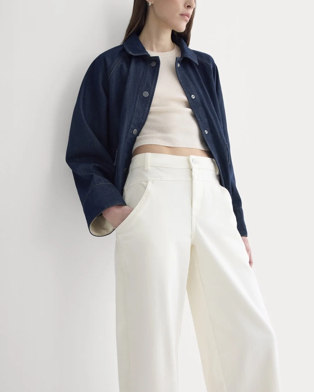 Double-Stitch Barrel Pant | Bone (3)