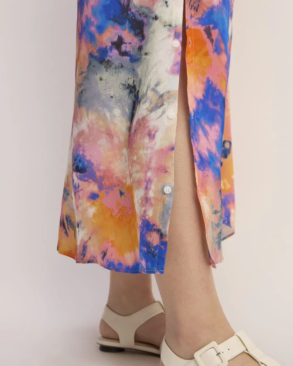 The Everlane x Marques' Almeida Satin Tie-Dye Dress | Multi Tie-Dye (3)