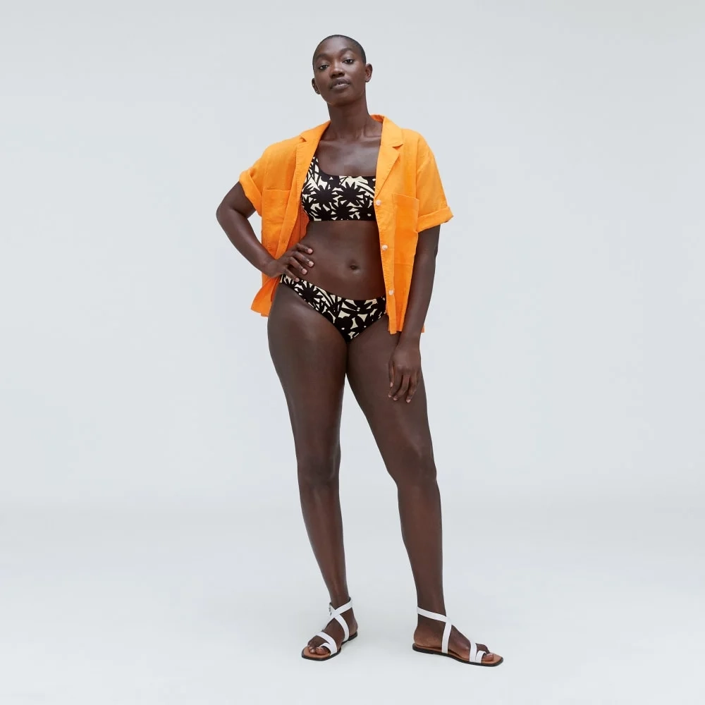 The Bikini Bottom | Black / Canvas Floral (3)
