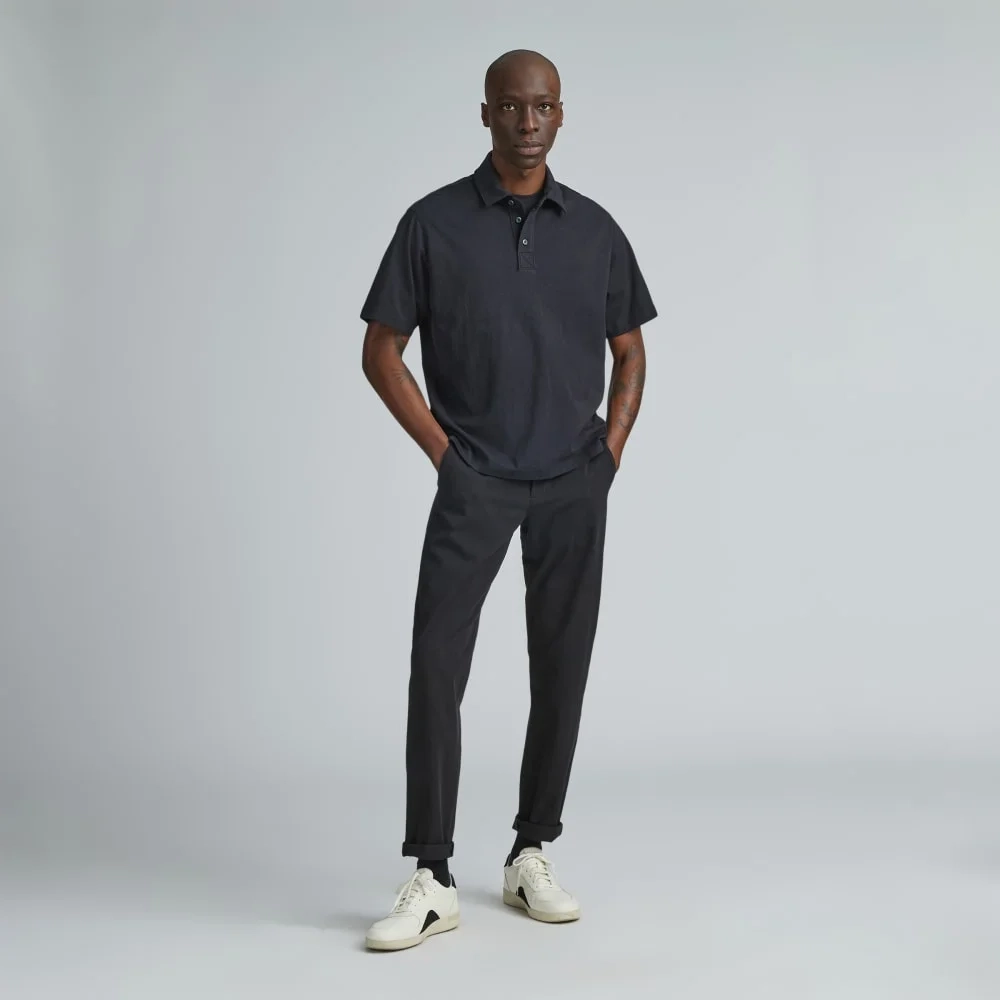 The Premium Weight Relaxed Polo | Black (2)