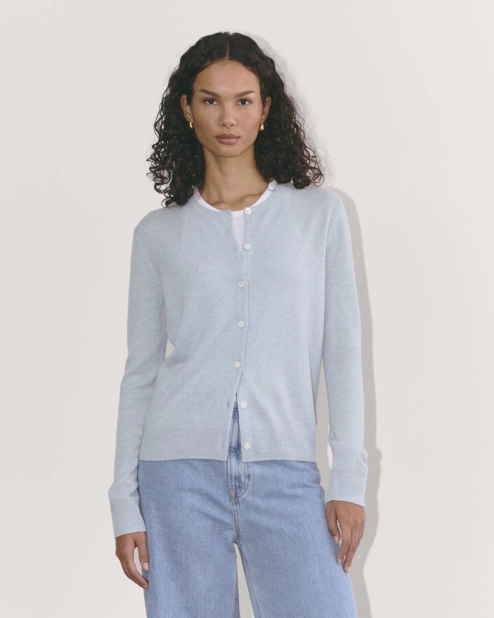The Classic Cardigan in Cashmere | Sky Blue