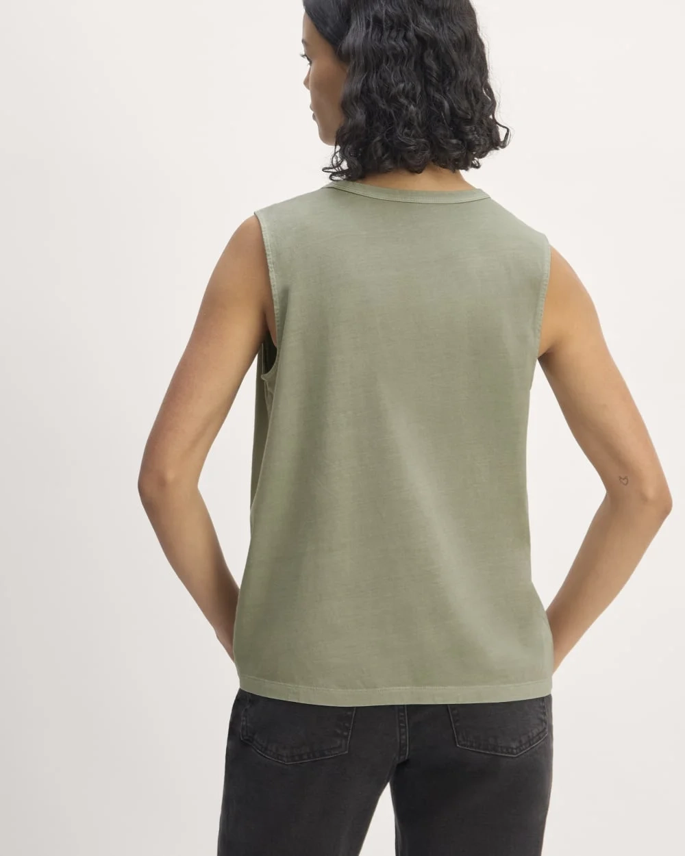 The Boyfriend Tank in Essential Cotton | Seagrass (3)