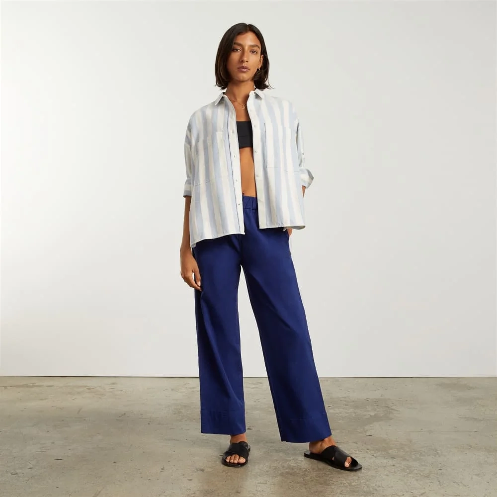 The Boxy Oxford | Blue / White (3)