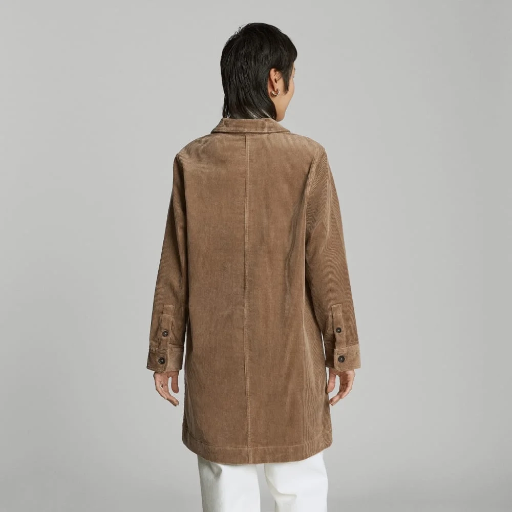 The Corduroy Long Shirt Jacket | Toasted Coconut (3)