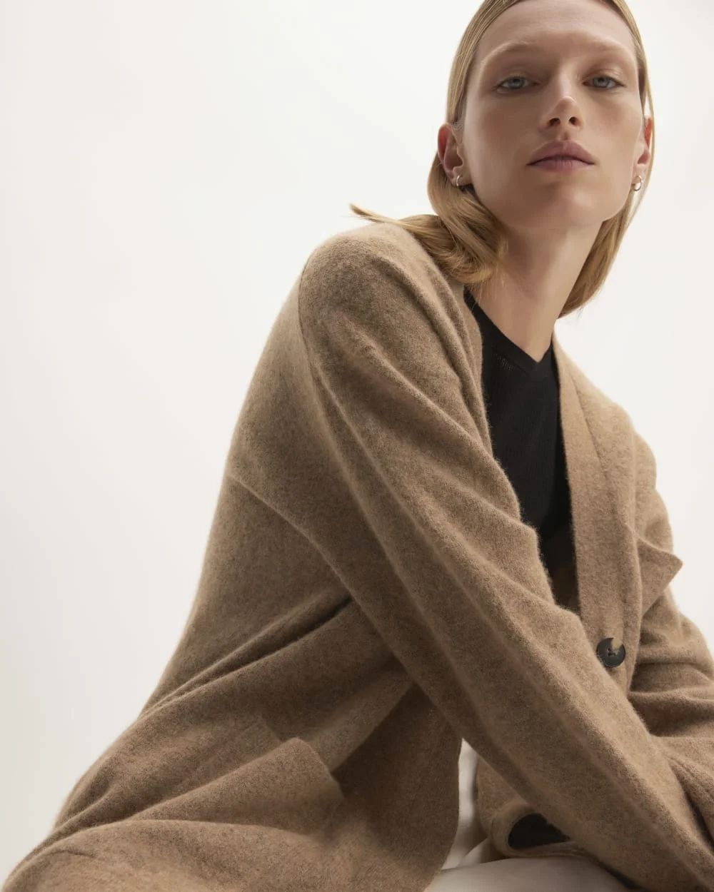 The Cozy-Stretch Relaxed Cardigan | Heathered Toasted Coconut (3)