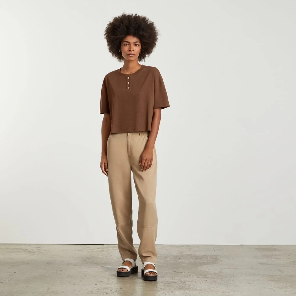 The Vintage Henley Hemp Tee | Espresso (3)