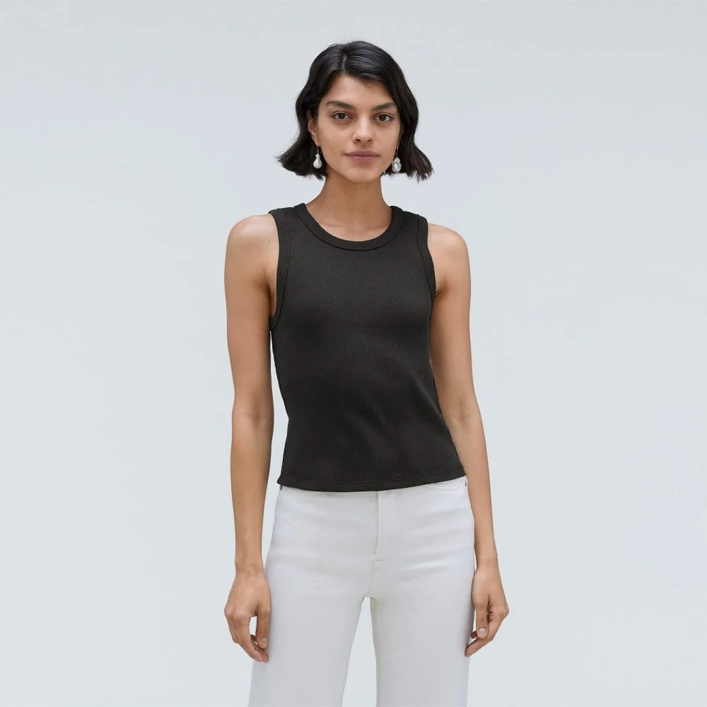 The Ribbed Cutout Tank | Black (3)