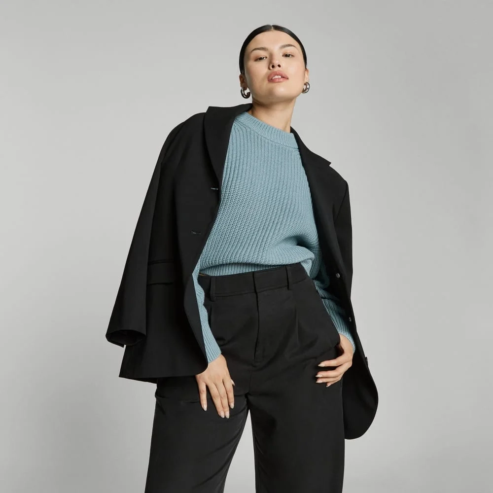 The Texture Cotton Crew | Blue Shadow (2)
