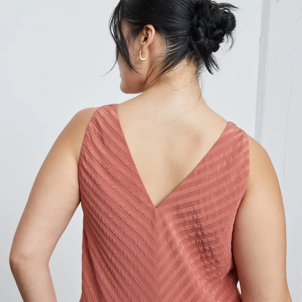 The City Stripe Midi Dress | Redwood (2)