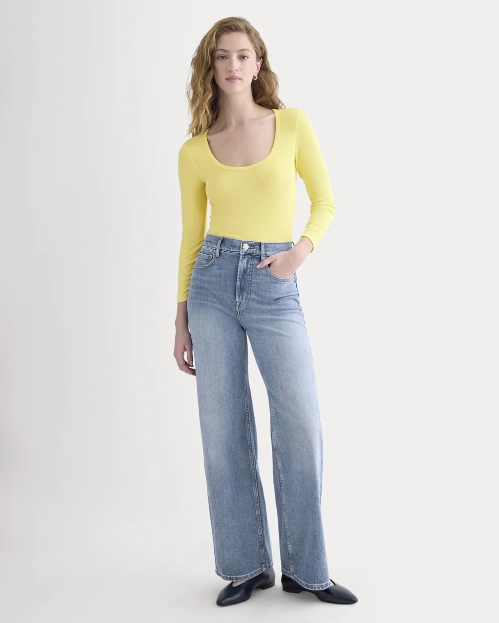 Luxe Rib Deep U-Neck Top | Celandine (3)