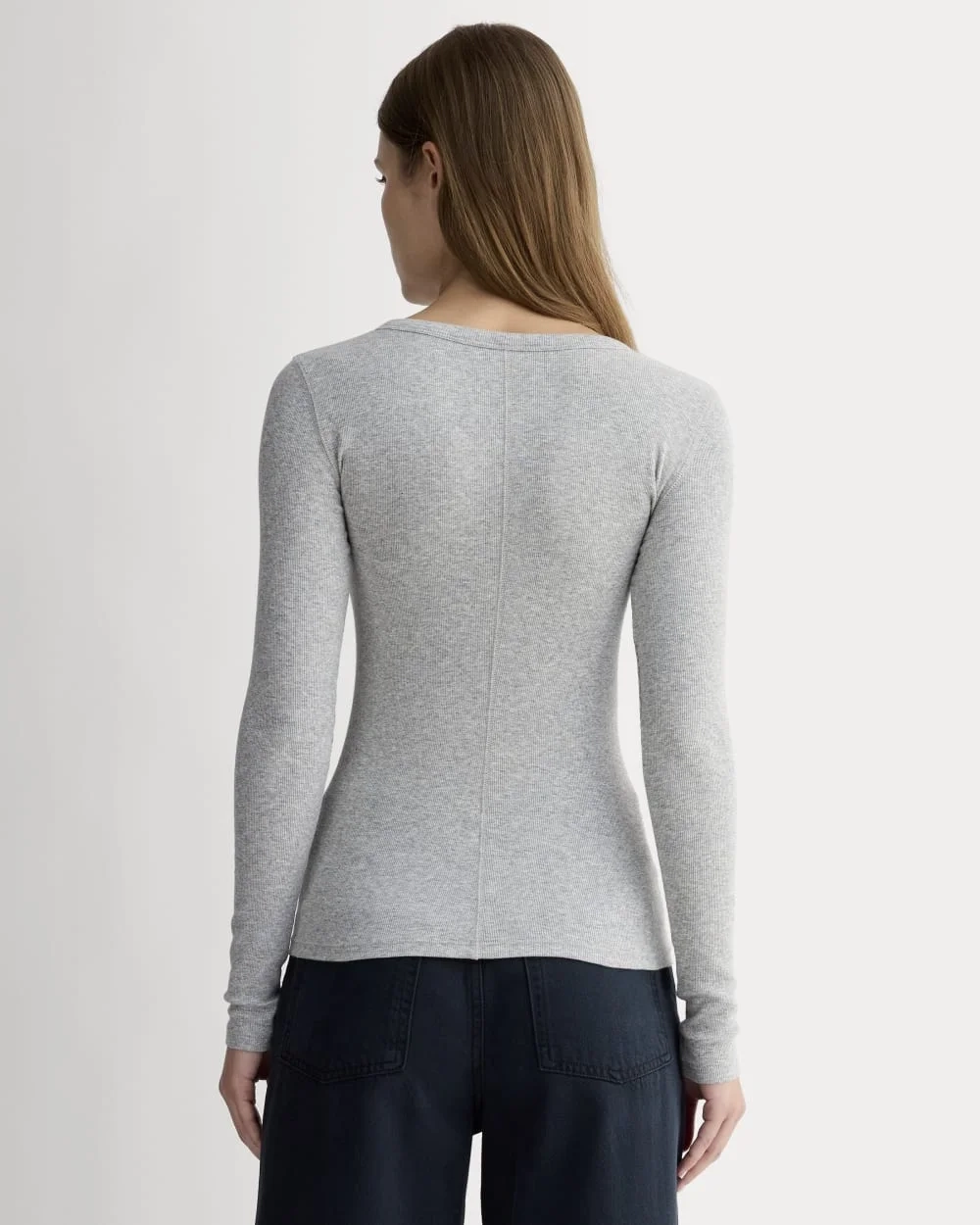 The Luxe Rib Henley |  Heathered Grey (3)