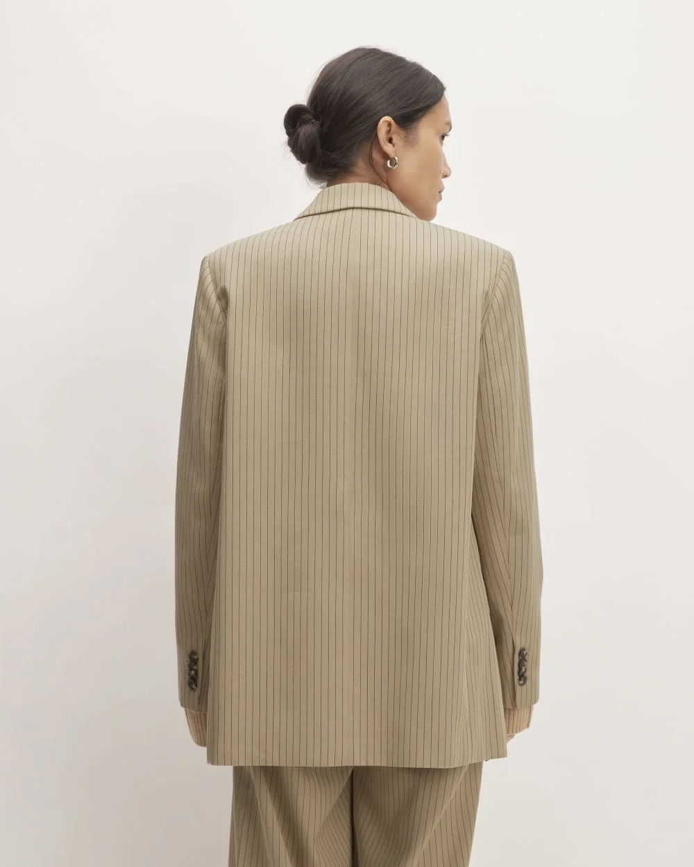 The Oversized Blazer in Buttersmooth | Cornstalk / Black (2)
