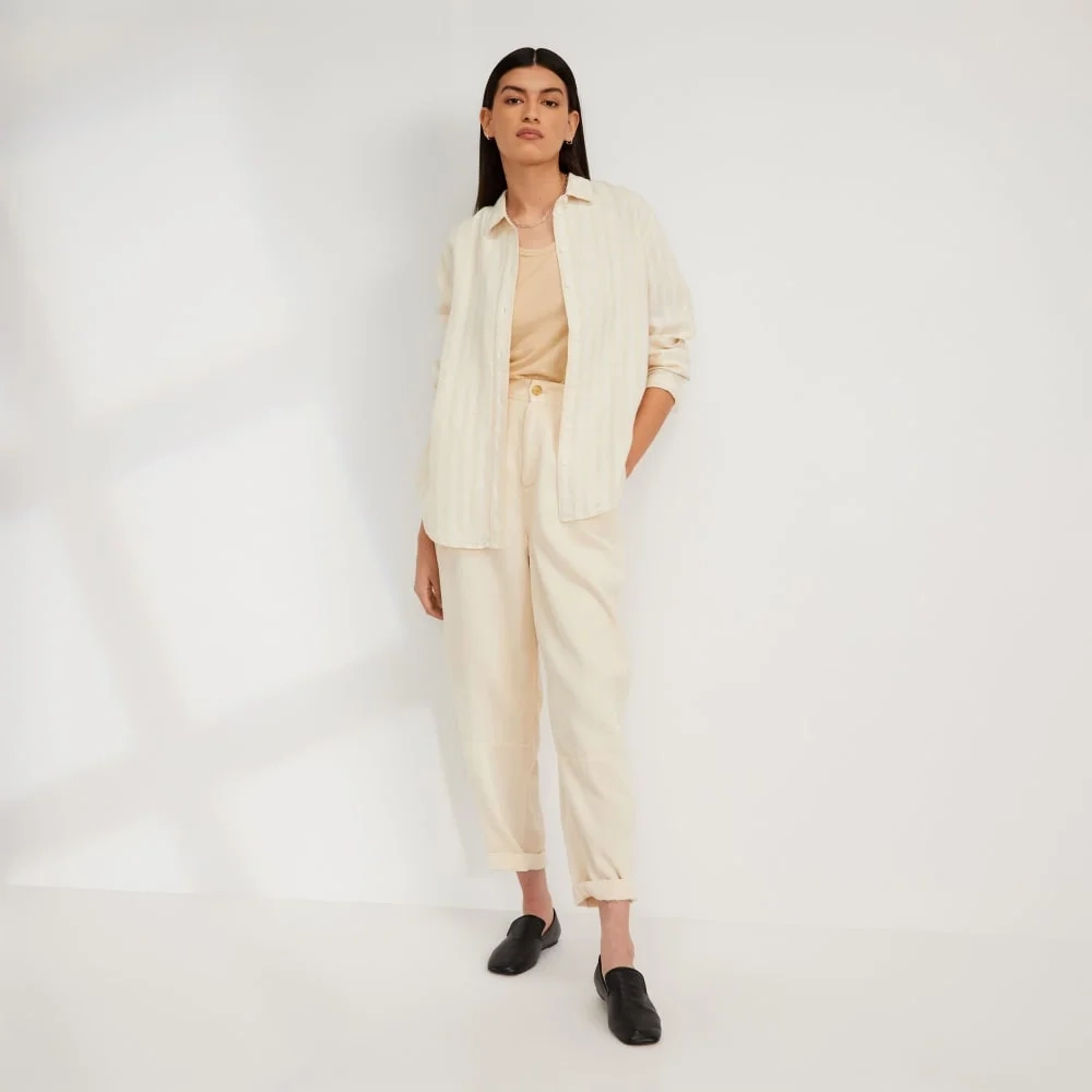 The Must-Have Shirt in Linen | Brazilian Sand / Canvas Tan (2)