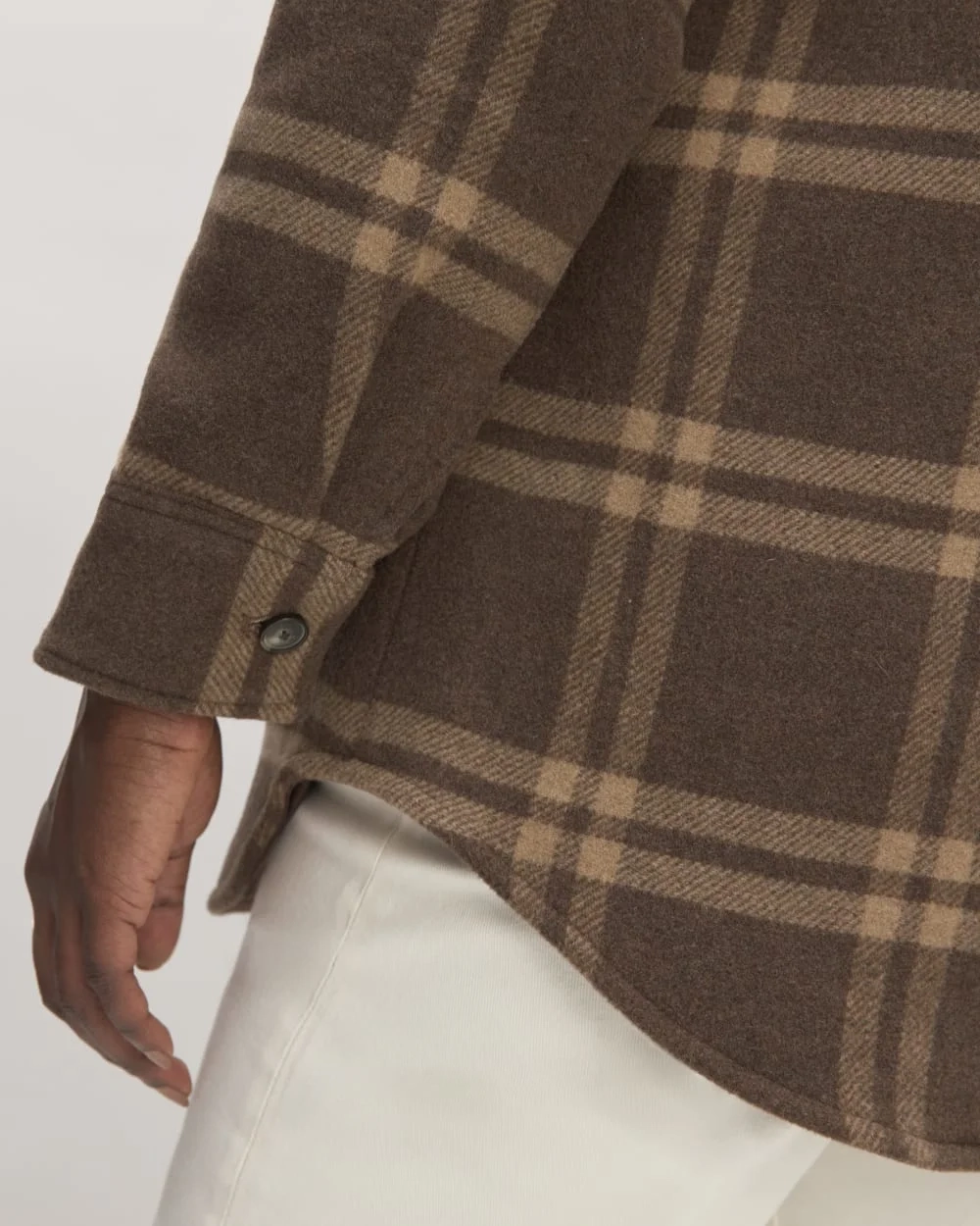 The Italian ReWool® Oversized Shirt Jacket | Brown / Camel (2)