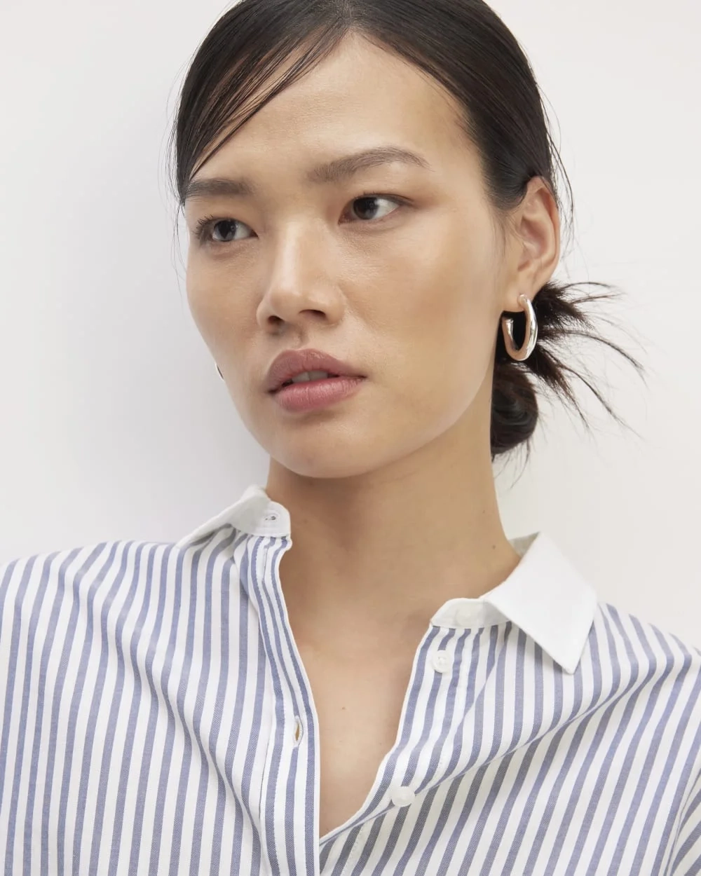 The Must-Have Shirt in Silky Cotton |  Mariner Blue / White Stripe (3)