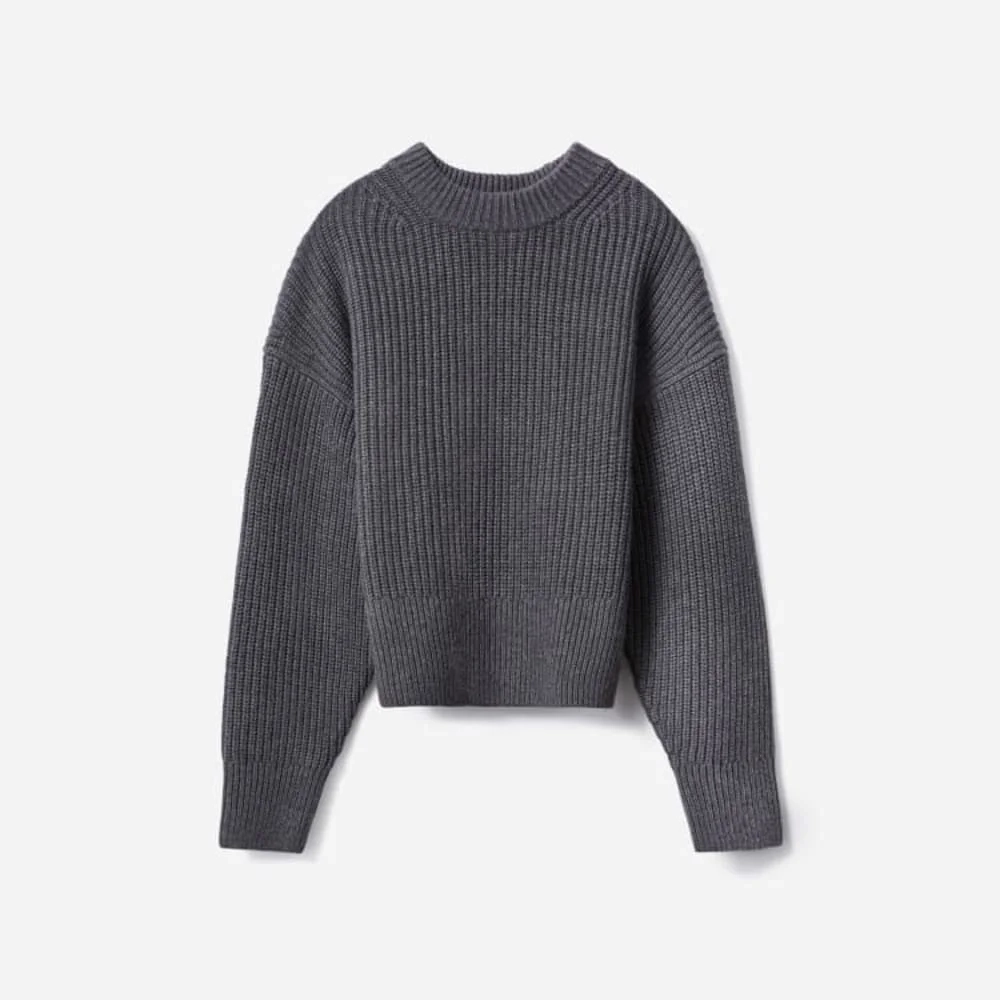 The Texture Cotton Crew | Heathered Charcoal (2)