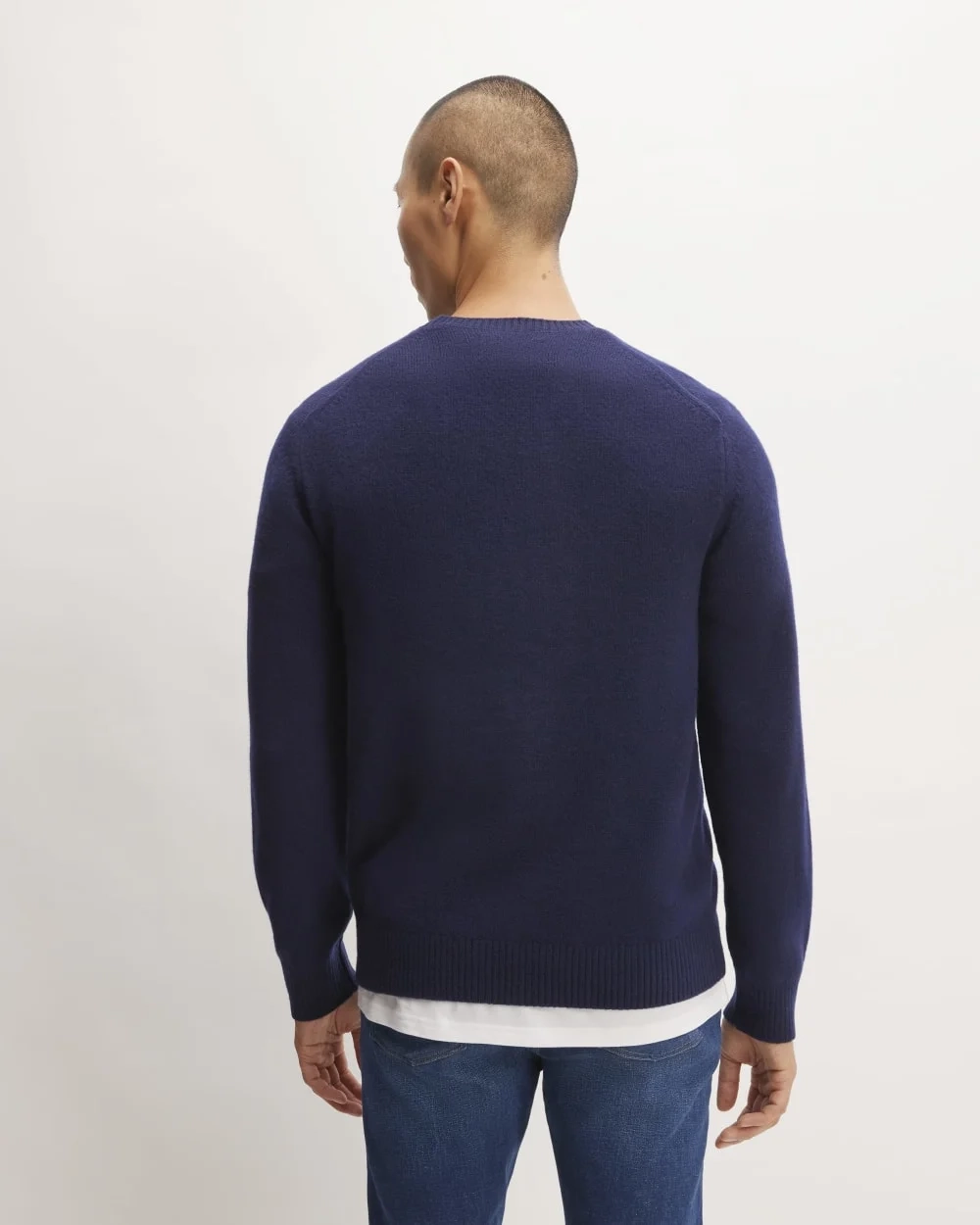 The Premium Merino Crew Neck Sweater | Deep Navy (2)