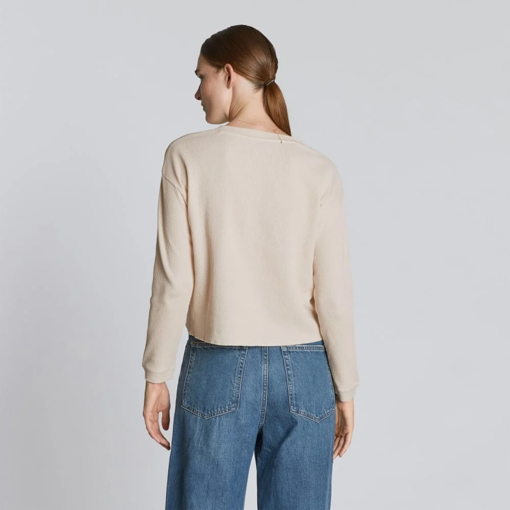 The Organic Cotton Waffle Henley | Brazilian Sand (4)