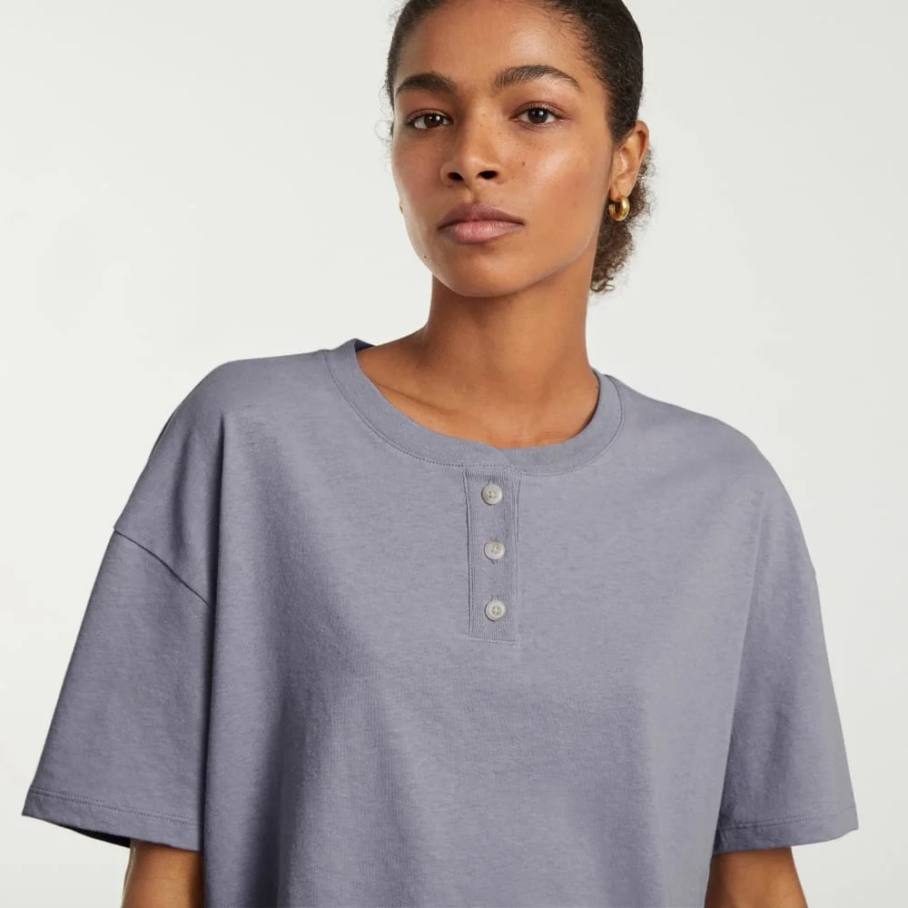 The Vintage Henley Hemp Tee | Lilac Grey (3)