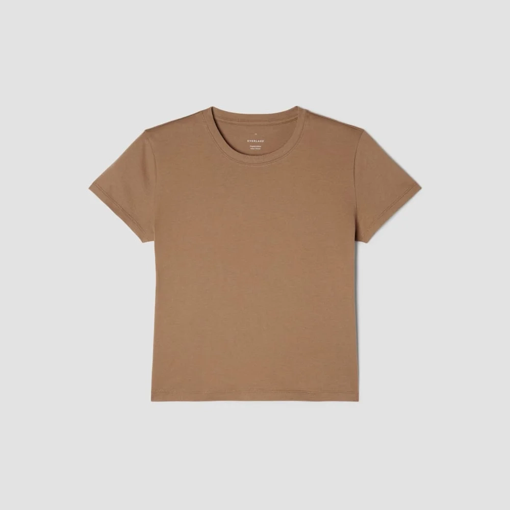 The Box-Cut Tee in Essential Cotton | Toasted Coconut | No Pocket (2)