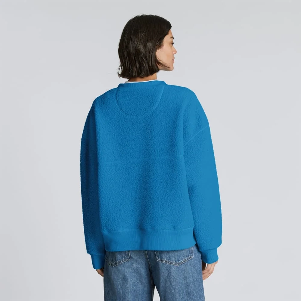 The ReNew Teddy Oversized Crew | Horizon Blue (2)