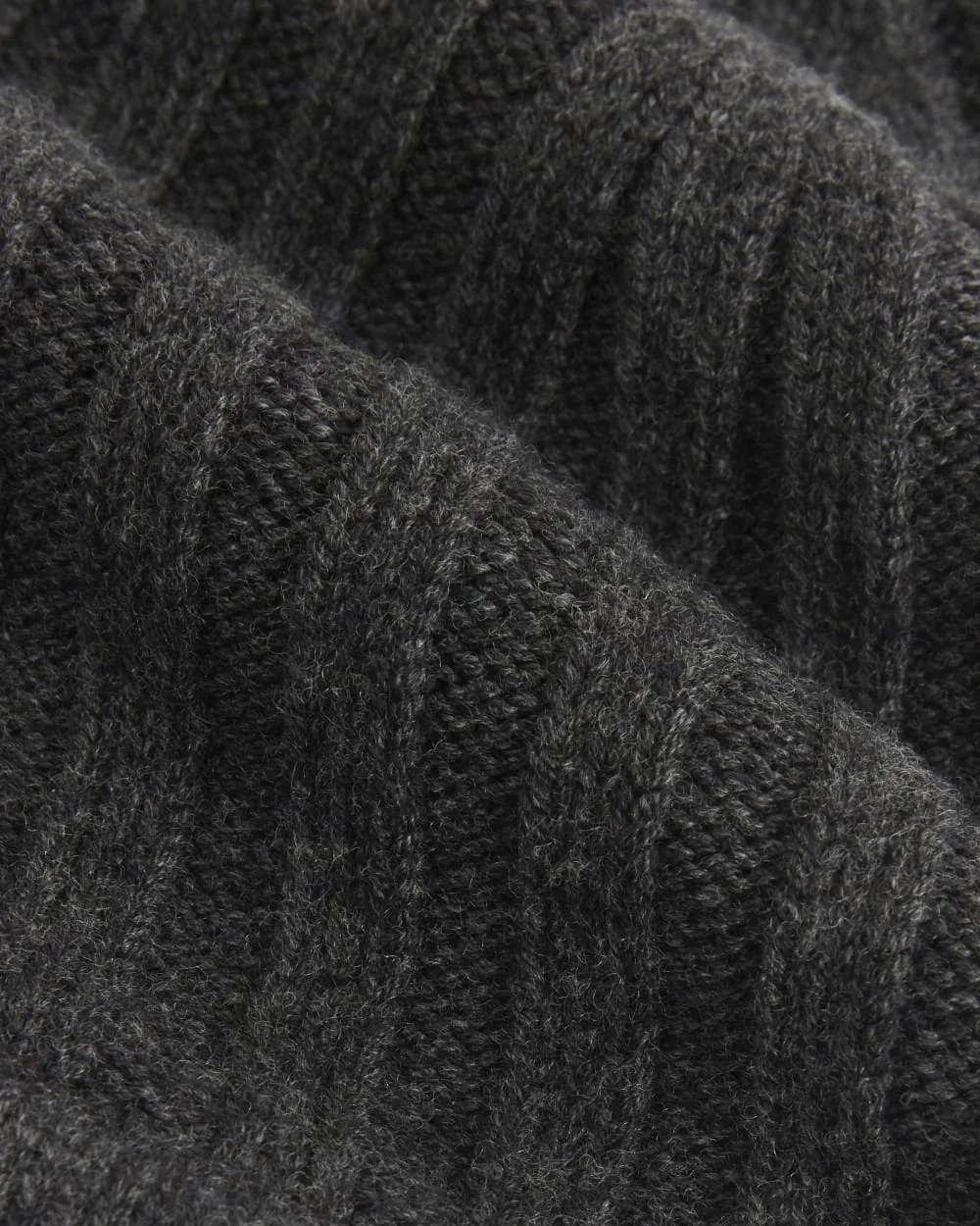 Chunky Ribbed Beanie | Heathered Soot (2)