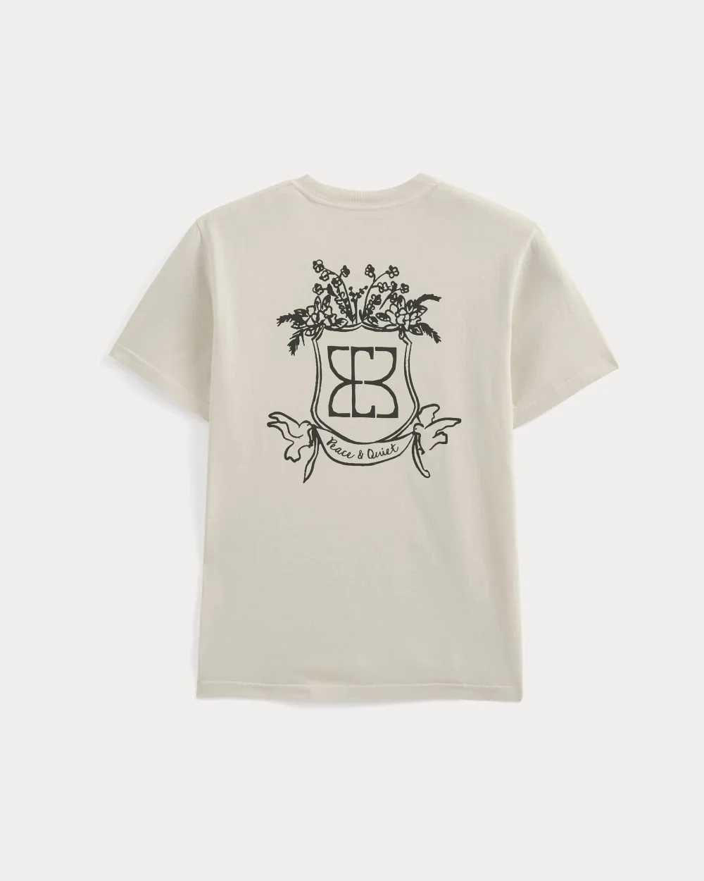 Everlane x Peace and Quiet Crest Graphic Tee | Bone (2)