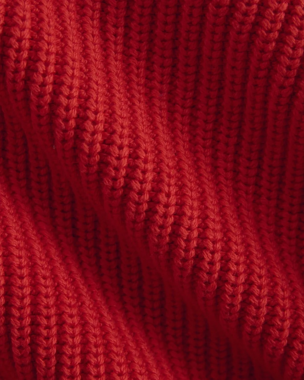 Cropped Ribbed Crew in Everyday Cotton | Fiery Red (2)