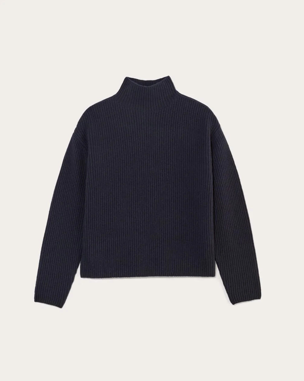 The Fisherman Turtleneck in Wool Cashmere | Navy (3)