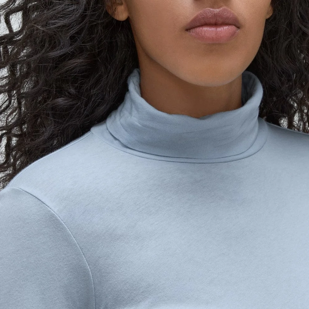 The Organic Cotton Turtleneck | Mist (3)