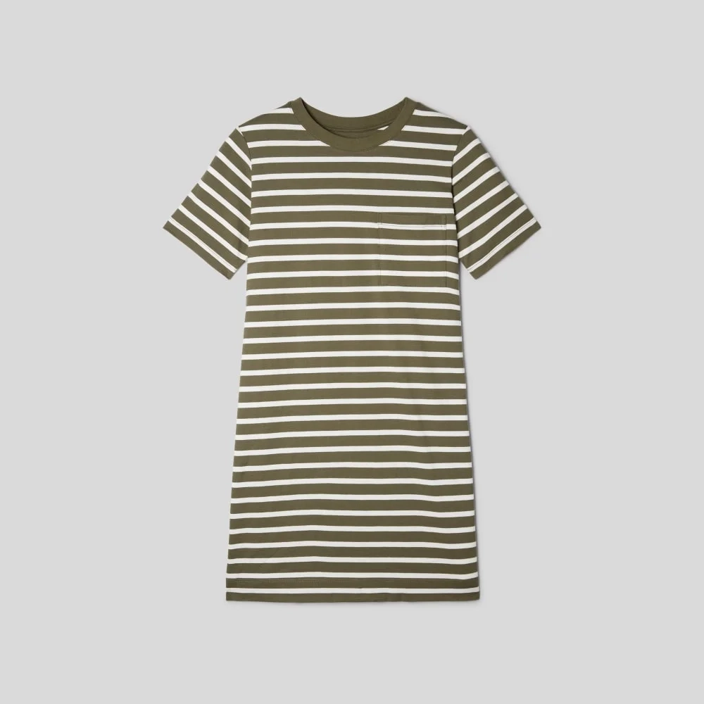 The Organic Cotton Weekend Tee Dress | Kalamata / Canvas Tan (2)