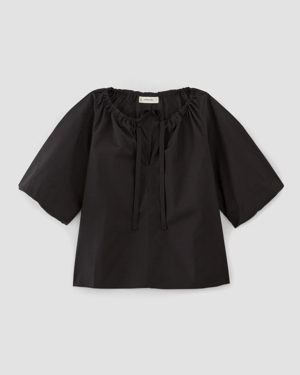 The Supima® Puff-Sleeve Top | Black (3)