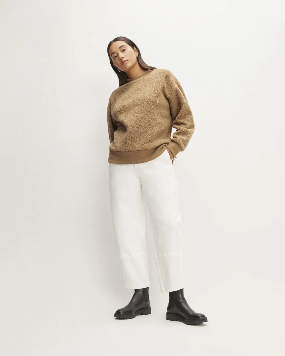 The ReNew Fleece Oversized Crew | Tiger's Eye (3)