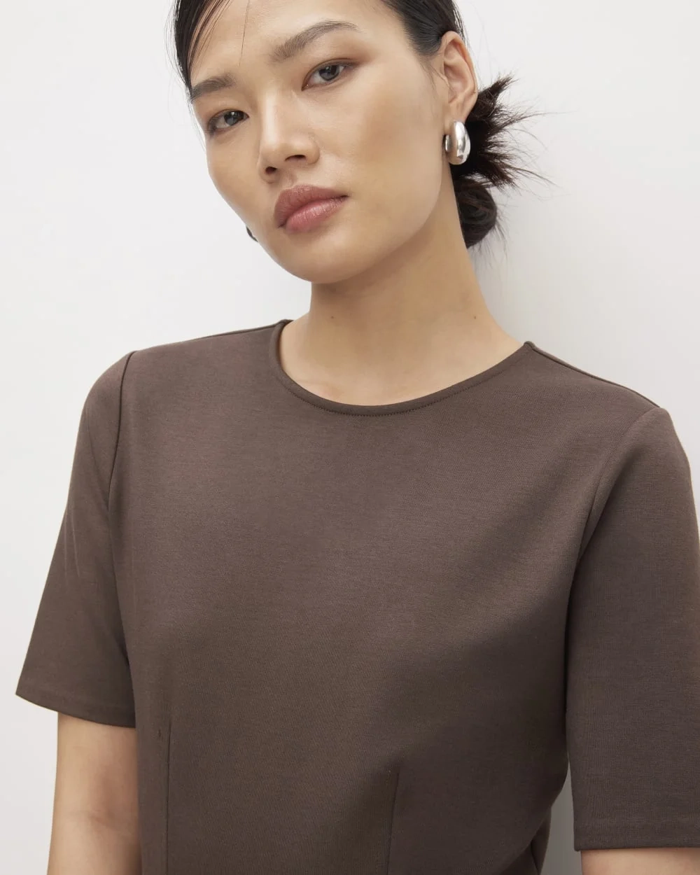 The Dream Short-Sleeve Dress | Earth Brown (3)