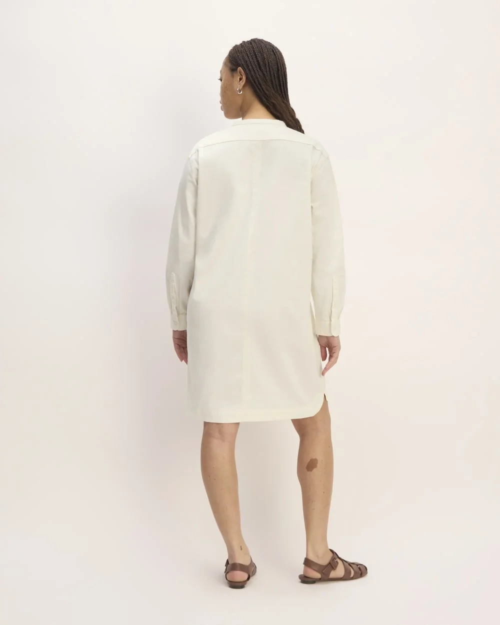 The Long-Sleeve Utility Mini Dress | Bone (2)