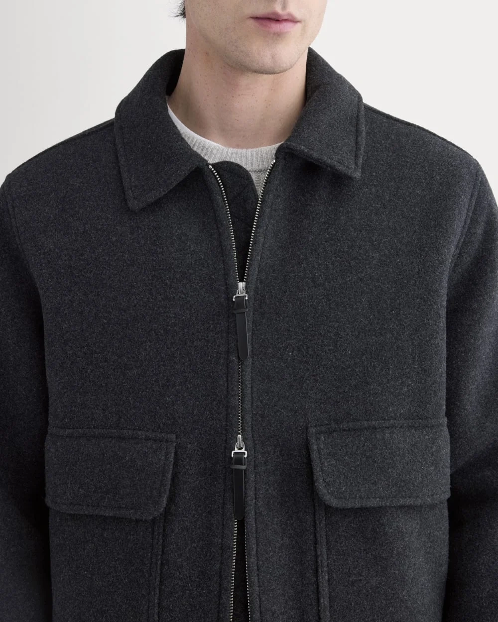 ReWool Flight Jacket | Heather Charcoal (3)